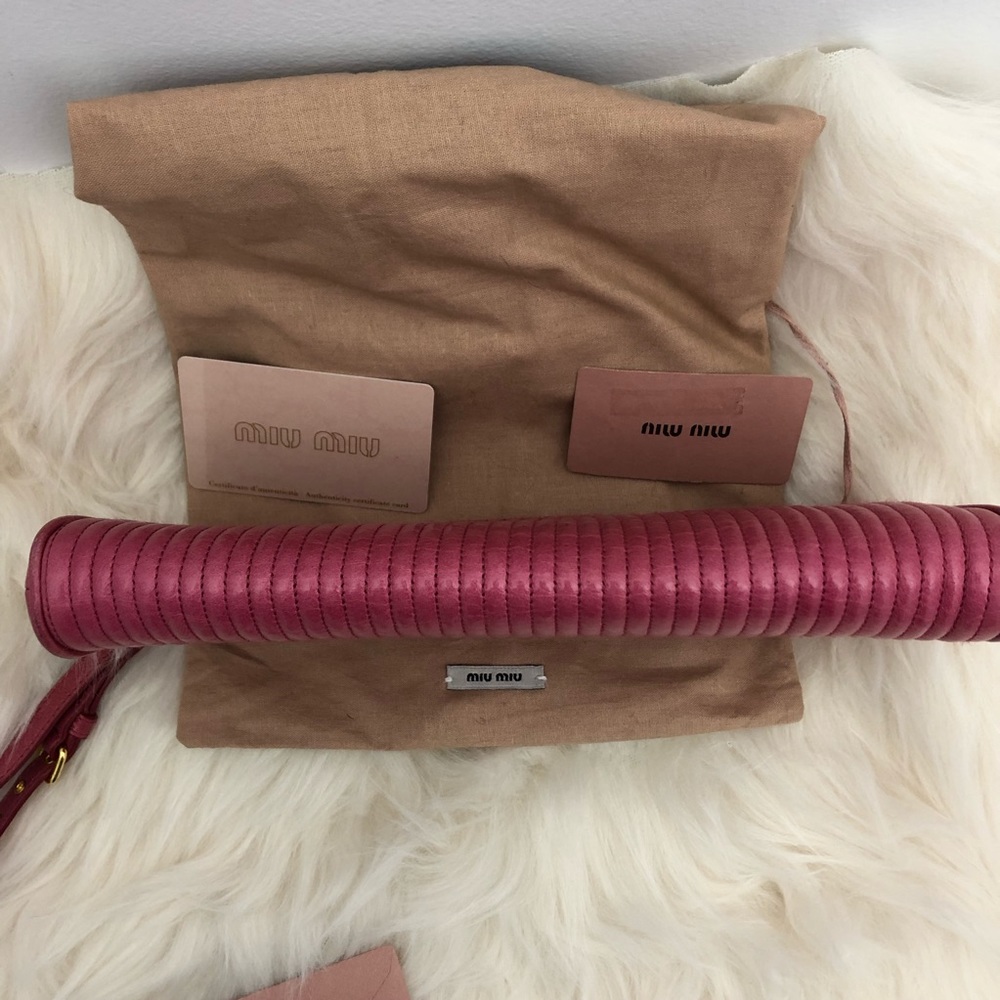 Luxury Miu Miu By Prada Peonia Wristlet! - image 6